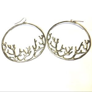 Large Coral Reef Statement Hoop Earrings